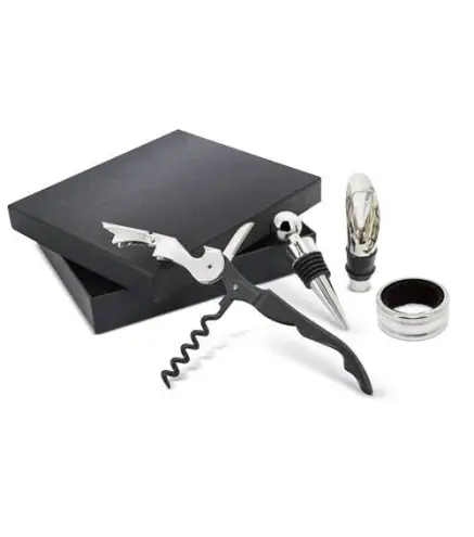 SET DE VINO "ELEGANCE" 4 PIEZAS