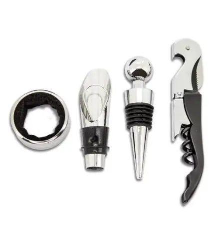 SET DE VINO "ELEGANCE" 4 PIEZAS