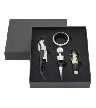 SET DE VINO "ELEGANCE" 4 PIEZAS