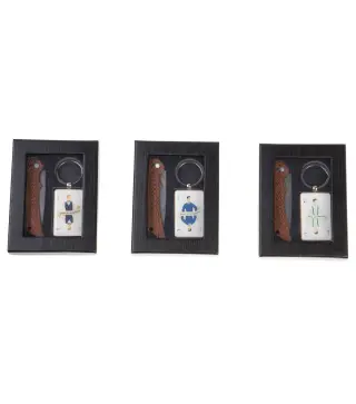 SET NAVAJA + LLAVERO EN ESTUCHE DE REGALO CARTAMEN