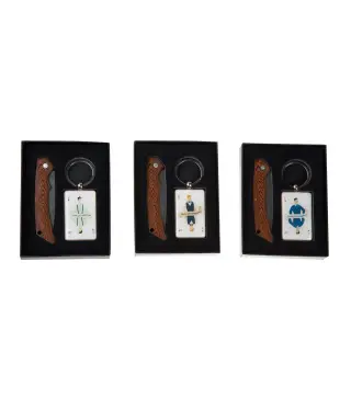 SET NAVAJA + LLAVERO EN ESTUCHE DE REGALO CARTAMEN