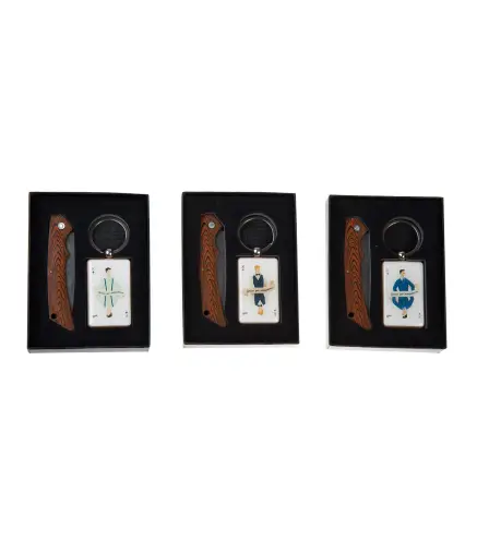 SET NAVAJA + LLAVERO EN ESTUCHE DE REGALO CARTAMEN
