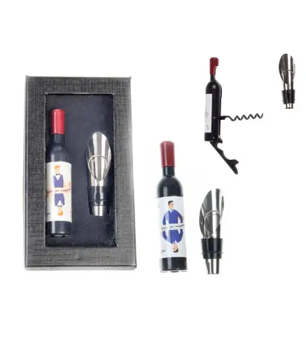 SET SACACORCHOS MAGNÉTICO + TAPÓN DE VINO CARTAMEN