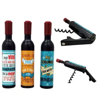 SACACORCHOS ABRIDOR MAGNÉTICO FRASES