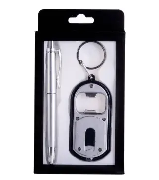 CAJA 450 BOLÍGRAFOS + LLAVERO LINTERNA Y ABRIDOR
