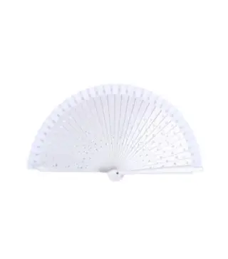 ABANICO BLANCO DE CORAZONES