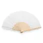 ABANICO DE TELA Y MADERA EN CAJA BLANCO