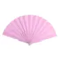 ABANICO DE TELA Y PVC PRESENTADO EN CAJA ROSA