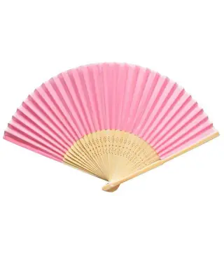 ABANICO BAMBÚ Y TELA DE COLORES EN CAJA DE REGALO