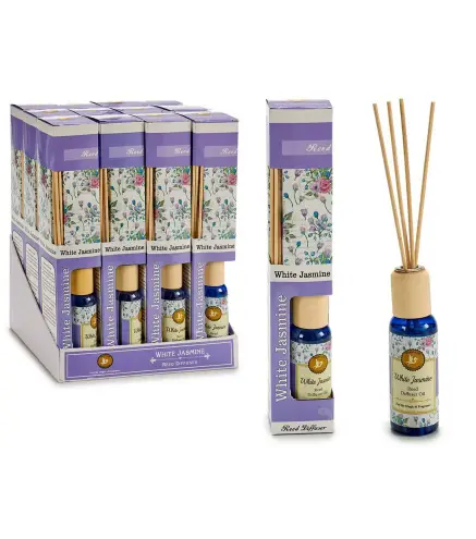 DISPLAY 12 AMBIENTADORES MIKADOS 50ML CON VARILLAS JAZMIN