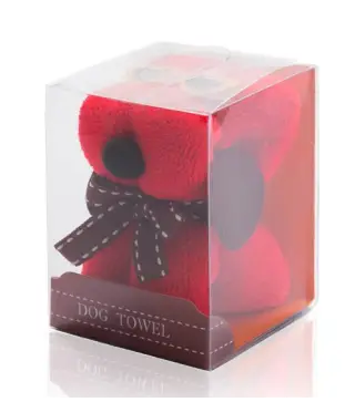 TOALLA PERRITO MICROFIBRA EN CAJA DE REGALO