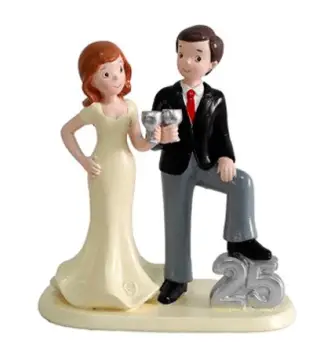 FIGURA PASTEL 25 ANIVERSARIO COPAS