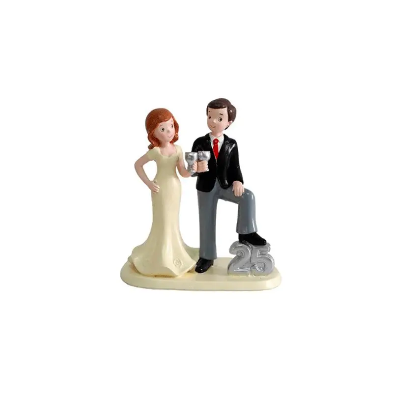 FIGURA PASTEL 25 ANIVERSARIO COPAS