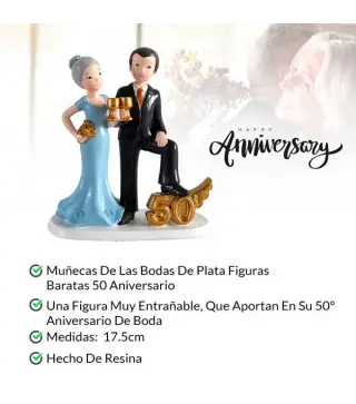 FIGURA PASTEL 50 ANIVERSARIO COPAS