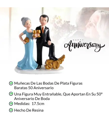 FIGURA PASTEL 50 ANIVERSARIO COPAS