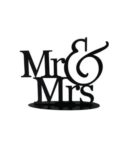 FIGURA PASTEL METÁLICA MR&MRS