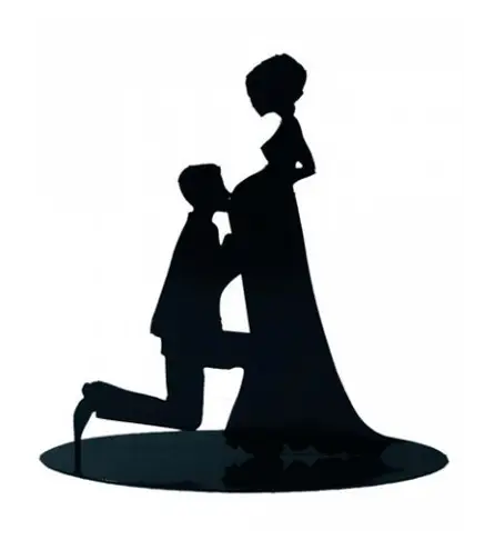 FIGURA PASTEL METÁLICA EMBARAZADA