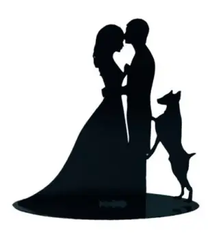 FIGURA PASTEL METÁLICA PERRO