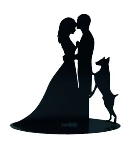 FIGURA PASTEL METÁLICA PERRO