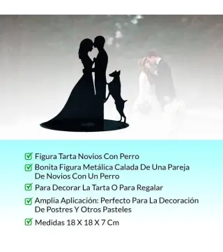 FIGURA PASTEL METÁLICA PERRO