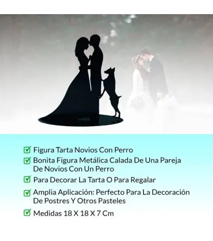 FIGURA PASTEL METÁLICA PERRO