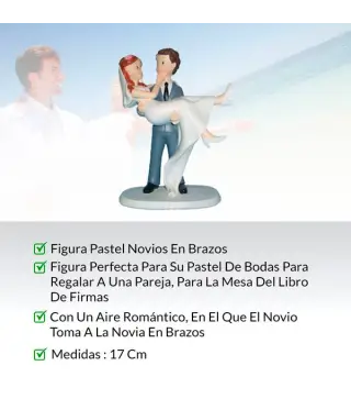 FIGURA PASTEL NOVIOS EN BRAZOS