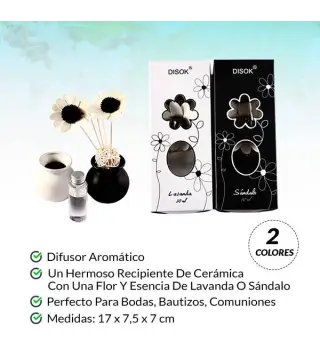 DIFUSOR AMBIENTADOR DE AROMAS "FLORES"