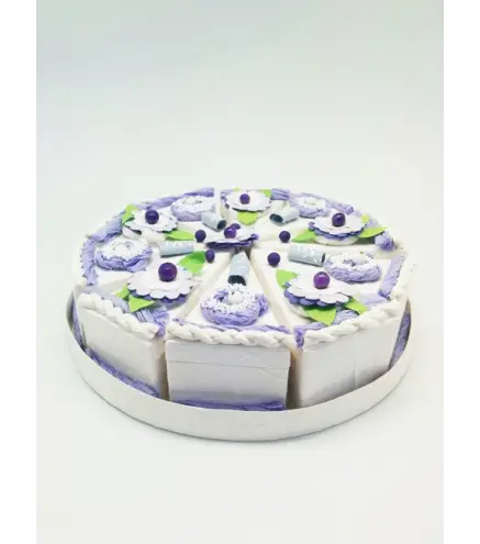 SET 10 CAJAS PORCIÓN PASTELITO + DISPLAY LILA