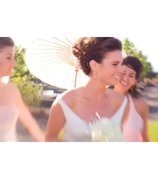 PARASOL PAPEL BAMBÚ BLANCO