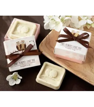 JABÓN AROMÁTICO BUHOS EN CAJA DE REGALO