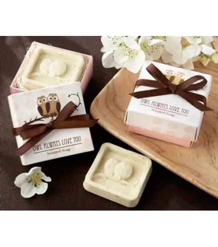 JABÓN AROMÁTICO BUHOS EN CAJA DE REGALO