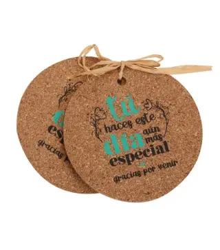 SET 2 POSAVASOS CORCHO FRASES