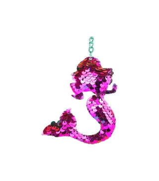 LLAVERO SILUETA SIRENA LENTEJUELAS