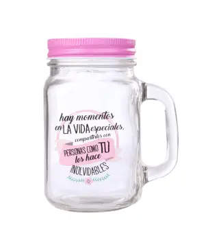 JARRA CRISTAL CON CAÑA "MOMENTOS ESPECIALES"