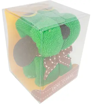 TOALLA PERRITO MICROFIBRA EN CAJA DE REGALO