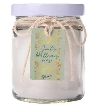 LOTE 12 VELAS TARRO CRISTAL JUNTOS BRILLAMOS MÁS