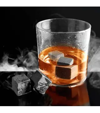 SET 4 HIELOS DE PIEDRA EN BOLSITA ALGODÓN