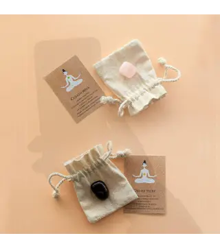 PIEDRA NATURAL PRESENTADA EN BOLSITA DE ALGODÓN