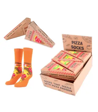 CALCETINES PIZZA EN CAJA DE REGALO