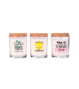 CAJA DE 120 VELAS GRACIAS POR VENIR CRISTAL