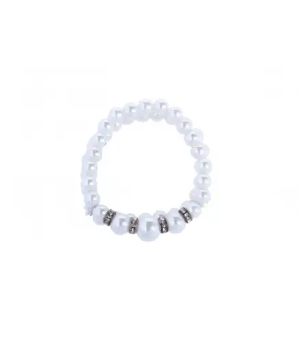 LOTE 100 PULSERAS PERLAS EN CAJA DE REGALO