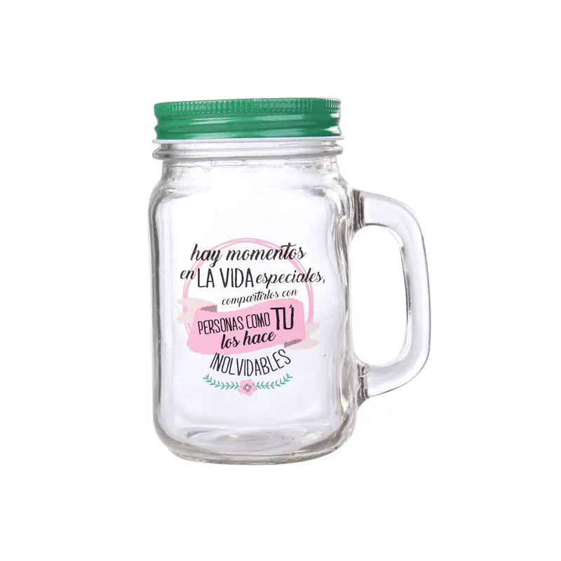 CAJA 48 JARRAS CRISTAL CON CAÑA COLOR VERDE