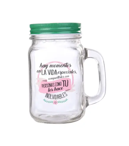 CAJA 48 JARRAS CRISTAL CON CAÑA COLOR VERDE