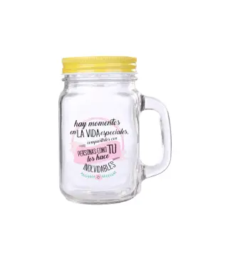 CAJA 48 JARRAS CRISTAL CON CAÑA COLOR AMARILLO