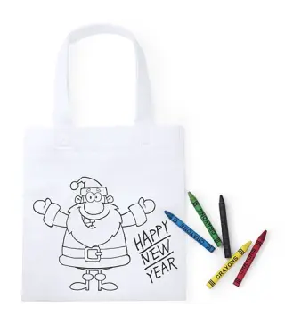 BOLSA NAVIDAD PARA COLOREAR CON 5 CERAS