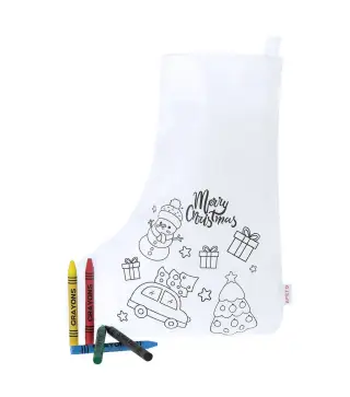 CALCETINES NAVIDAD PARA COLOREAR