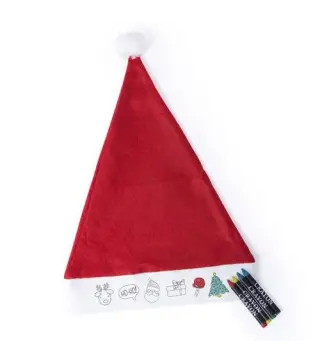 GORRO PAPA NOEL NIÑO PARA COLOREAR