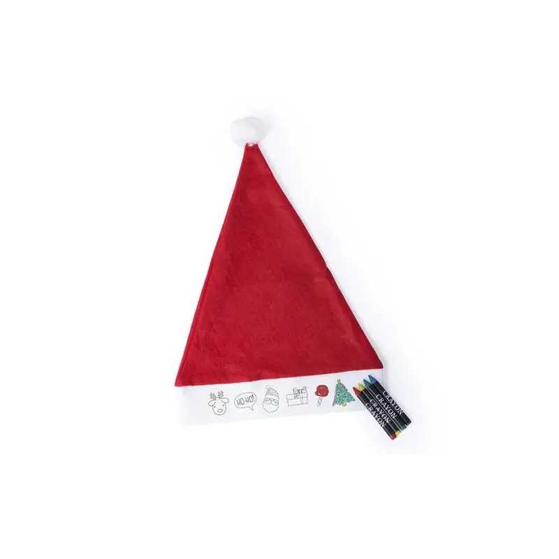 GORRO PAPA NOEL NIÑO PARA COLOREAR