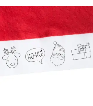 GORRO PAPA NOEL NIÑO PARA COLOREAR