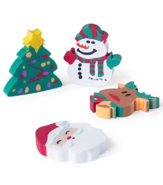 SET 4 GOMAS DE BORRAR NAVIDAD